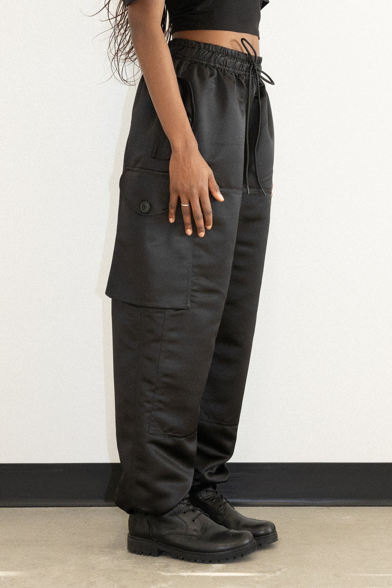 ABYSS SATIN CARGO PANT