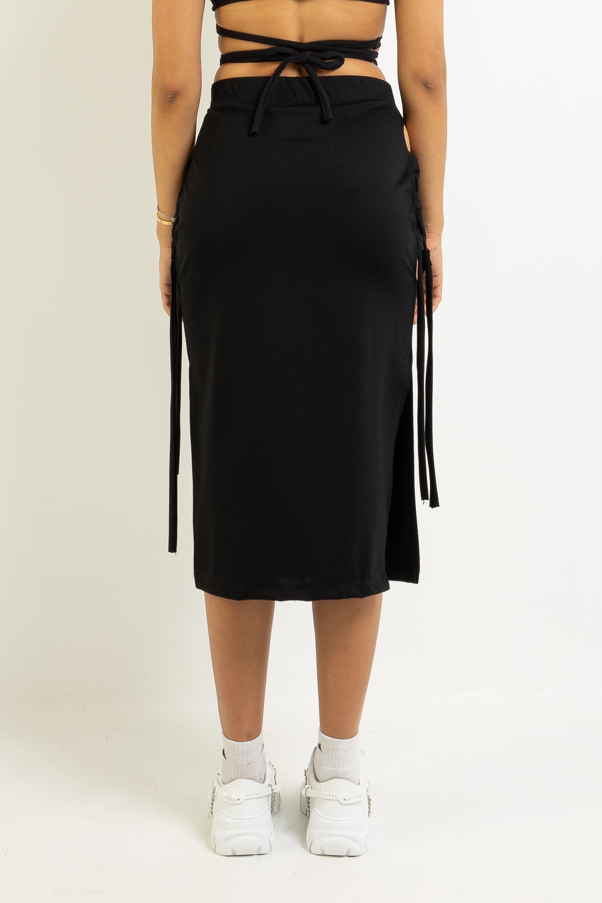 HEBE LACE UP SKIRT