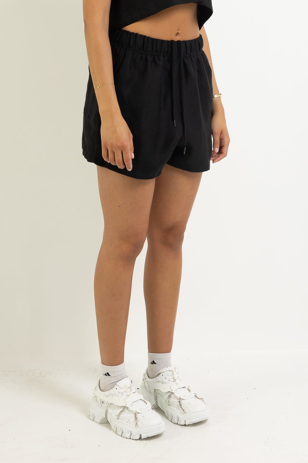CLIO CROPPED LINEN SHORT - MERCY HOUSE