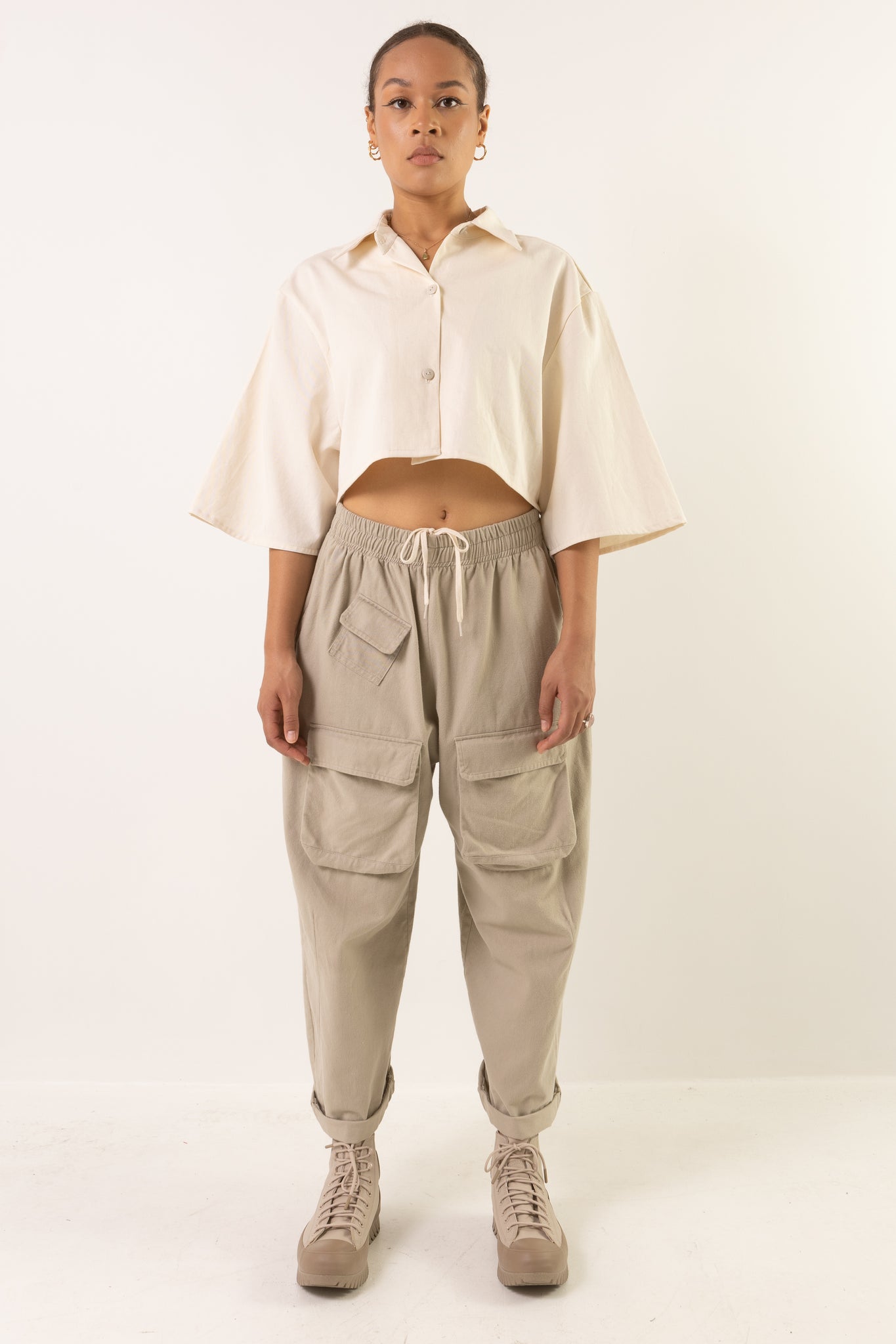 MANASLU CROPPED BOXY SHIRT