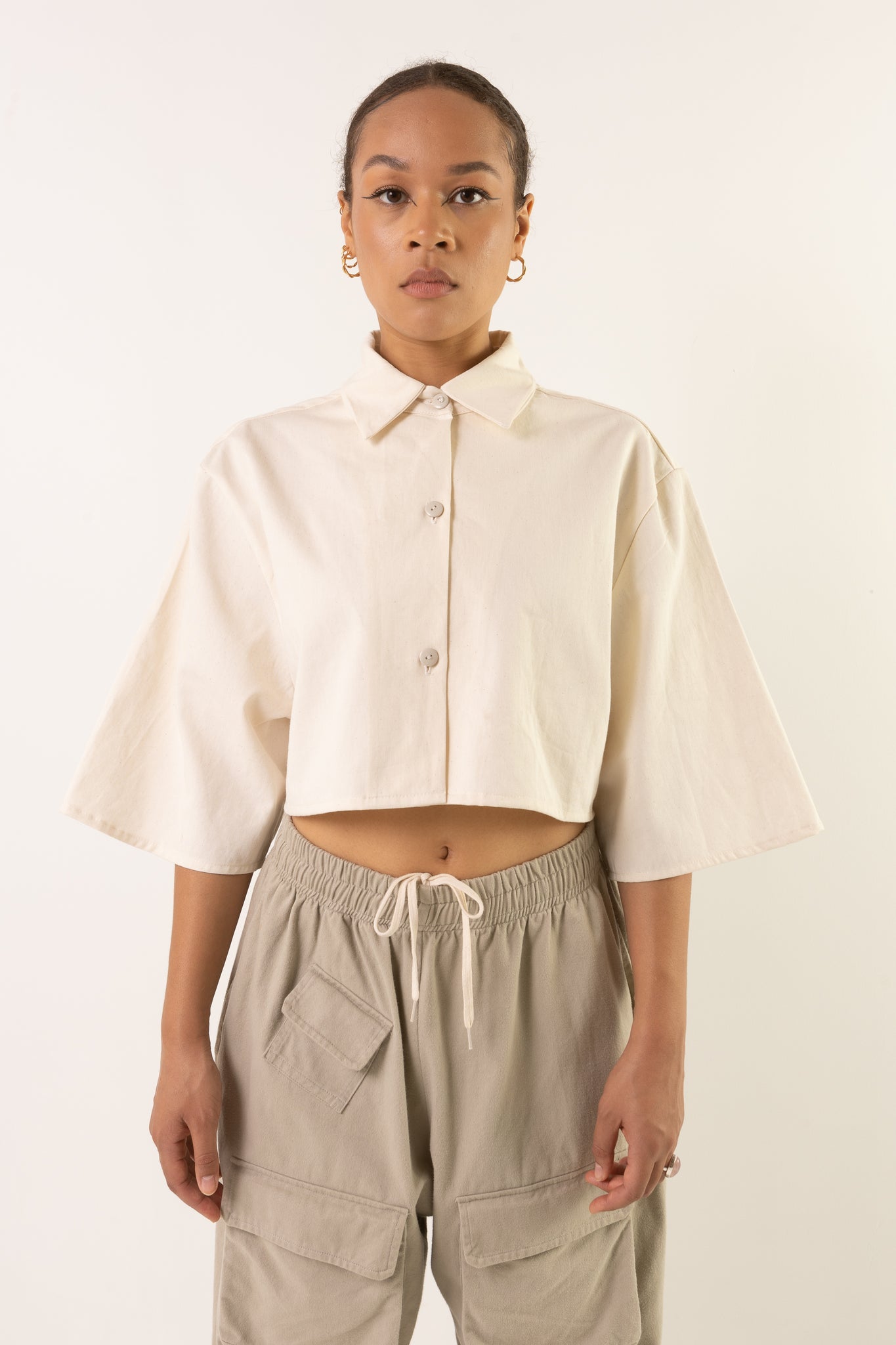 MANASLU CROPPED BOXY SHIRT