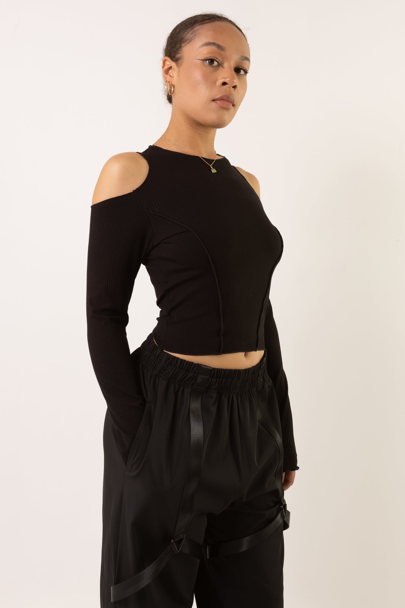 LIFTED COLD SHOULDER TOP - MERCY HOUSE
