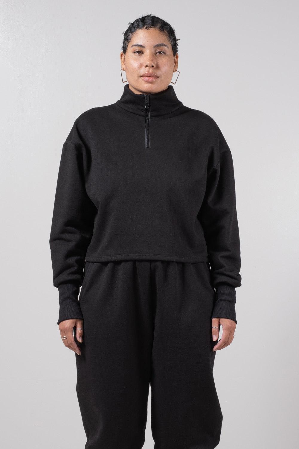 CROPPED HALF ZIP UP