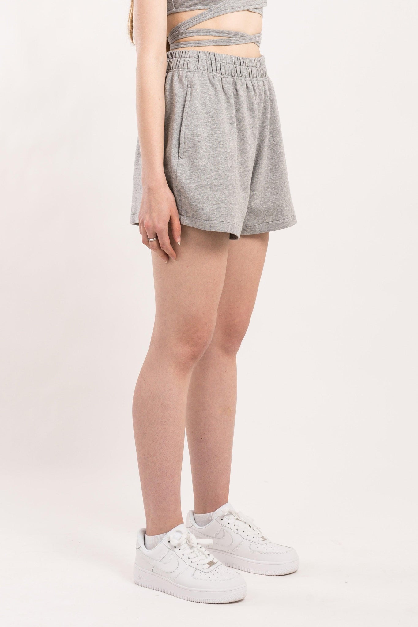 High Rise French Terry Shorts - MERCY HOUSE