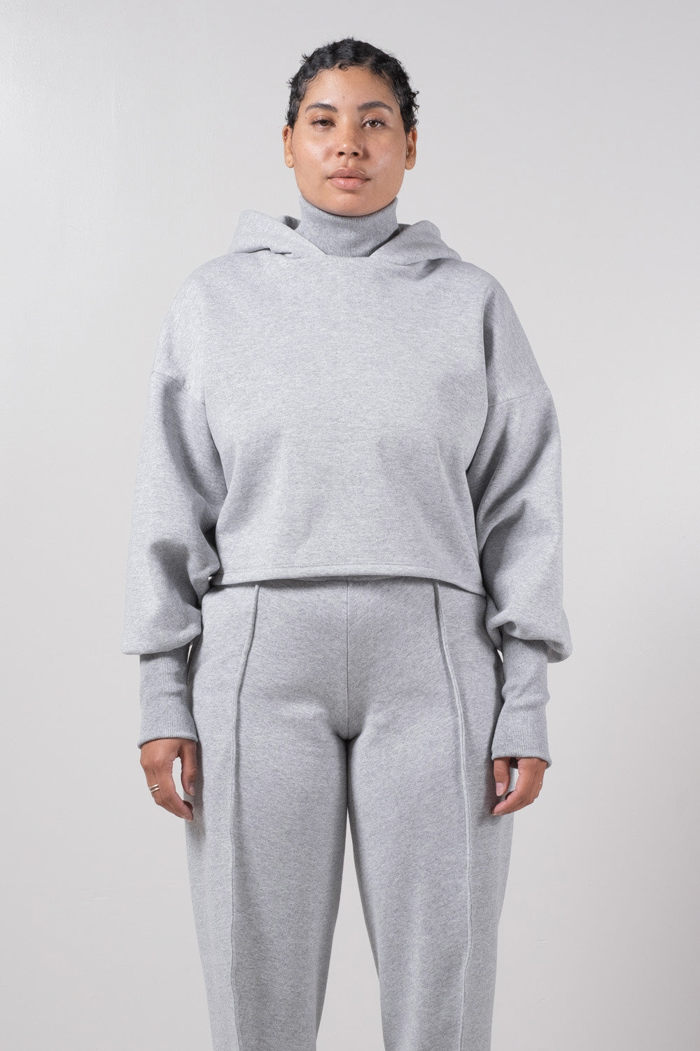 LOTUS CROPPED HOODIE