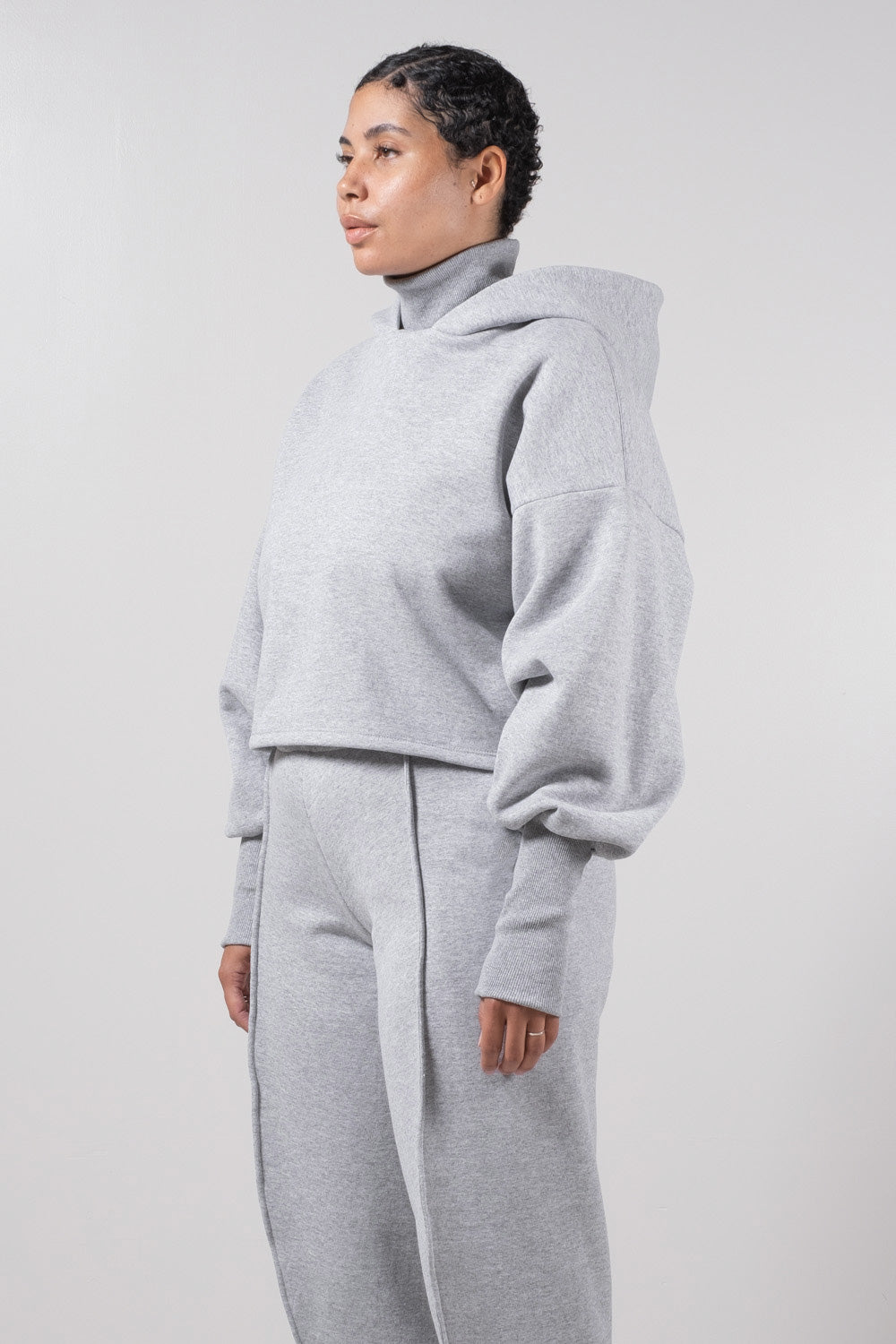 LOTUS CROPPED HOODIE
